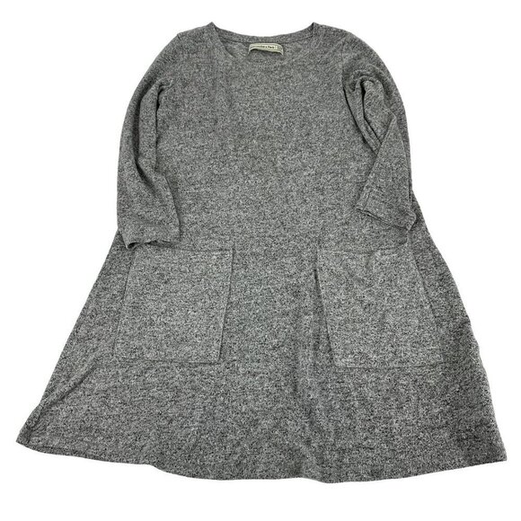 Abercrombie & Fitch Heather Gray Long Tunic Short Mini Dress Front Pockets Y2K S - Picture 1 of 8